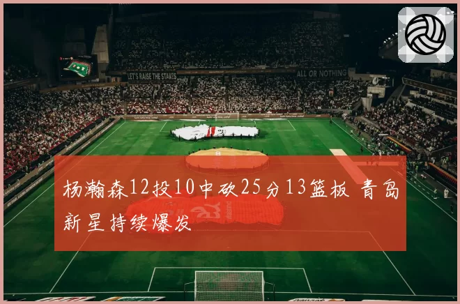 杨瀚森12投10中砍25分13篮板 青岛新星持续爆发